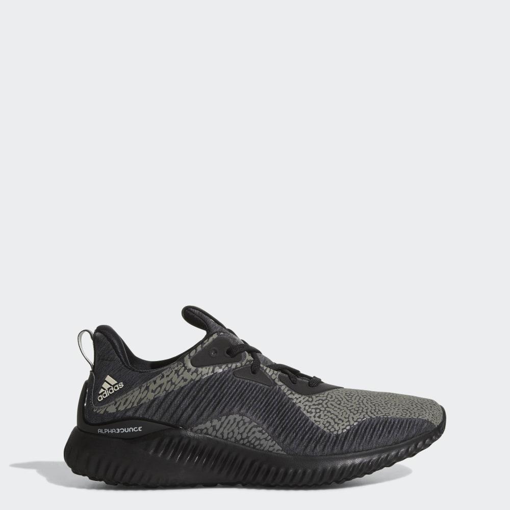 Adidas Men's Alphabounce Reflective HPC AMS Running Shoes Black/Black Ireland DA9561